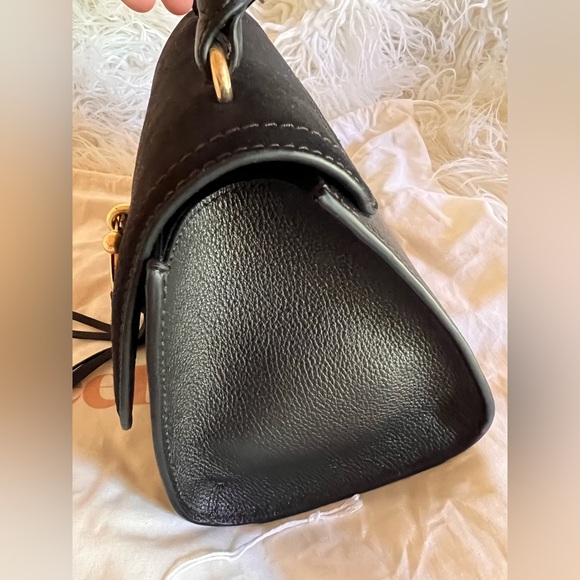 SEE BY CHLOE Joan Ladylike leather top handle shoulder + Dust bag - BLACK NWT - Picture 10 of 16